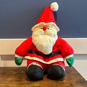 Vintage Santa Claus Christmas Dept 56 Puffy Parachute Stuffed Plush